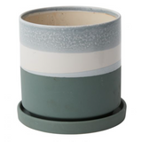 Grey Stripe Pot - Large