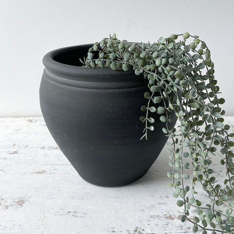 Terracotta Planter - Distressed Black