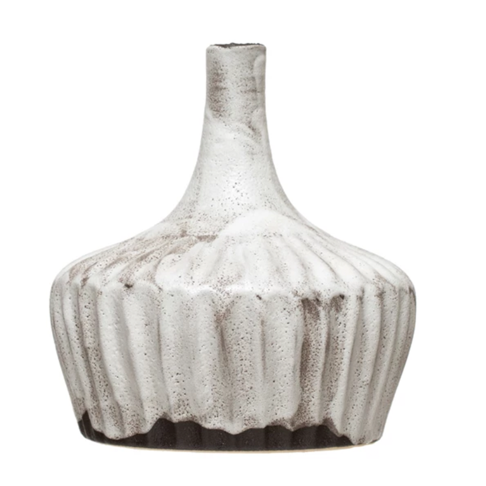 Glazed Fluted Vase