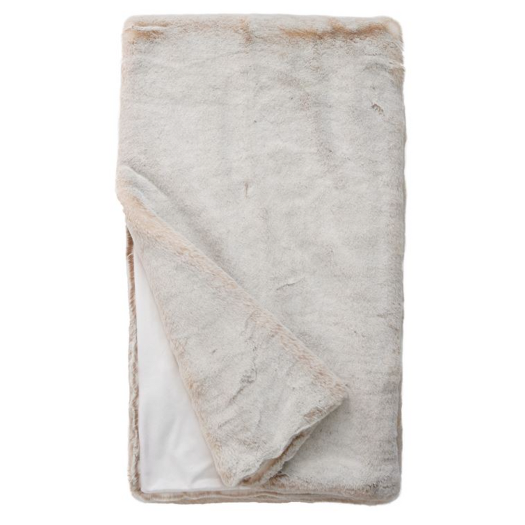 Faux Fur Throw - Pearl Mink