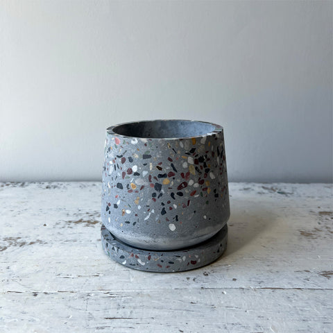 Grey Speckled Pot
