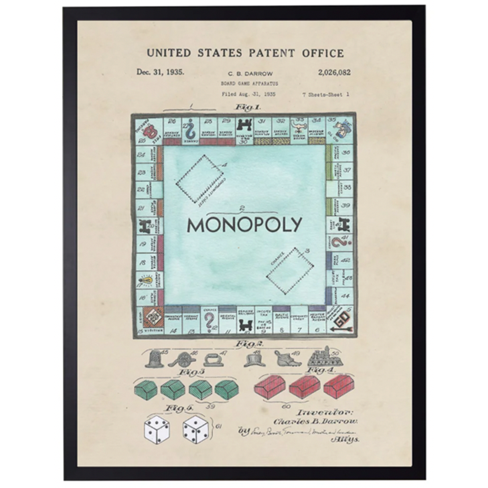 Watercolor Monopoly Patent