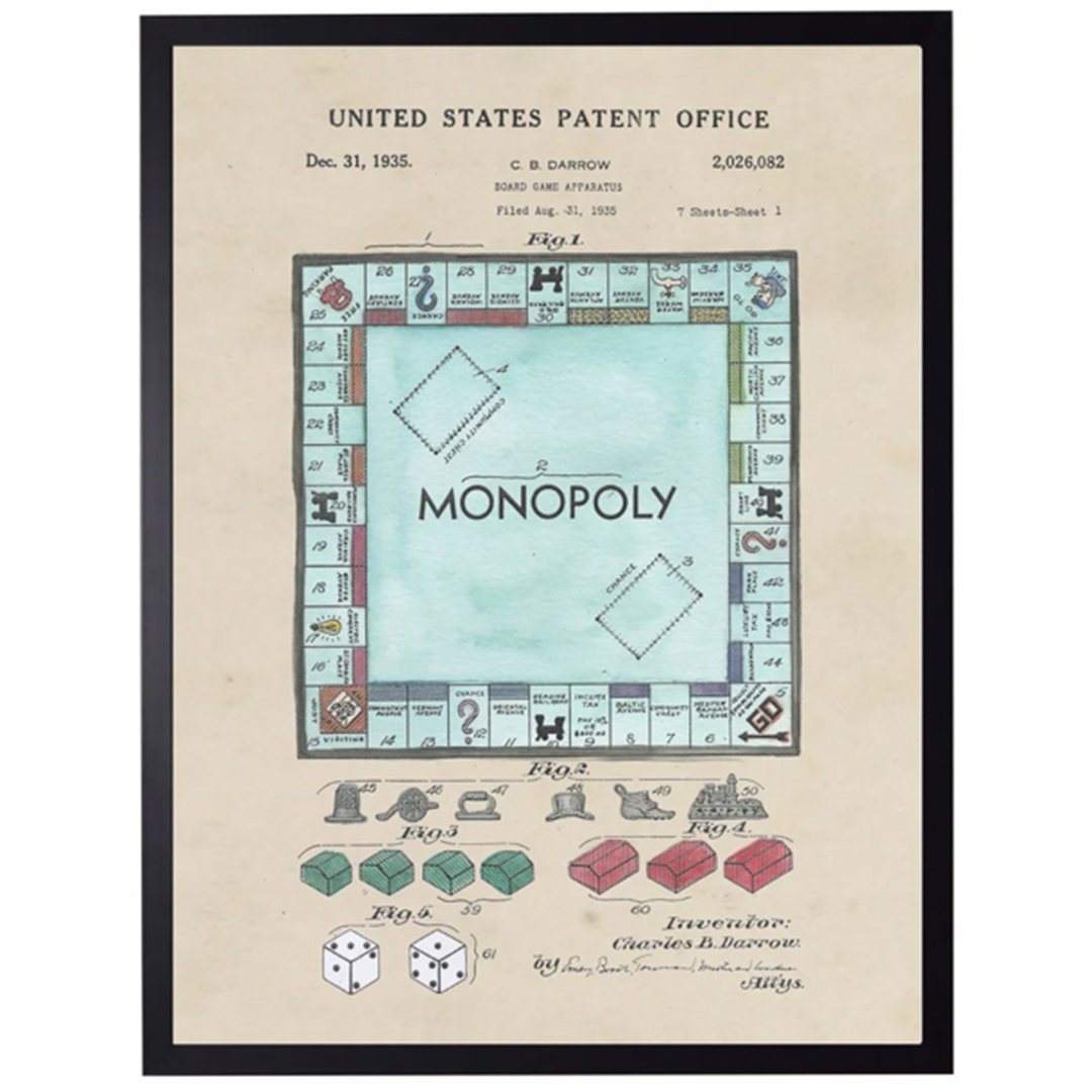 Watercolor Monopoly Patent