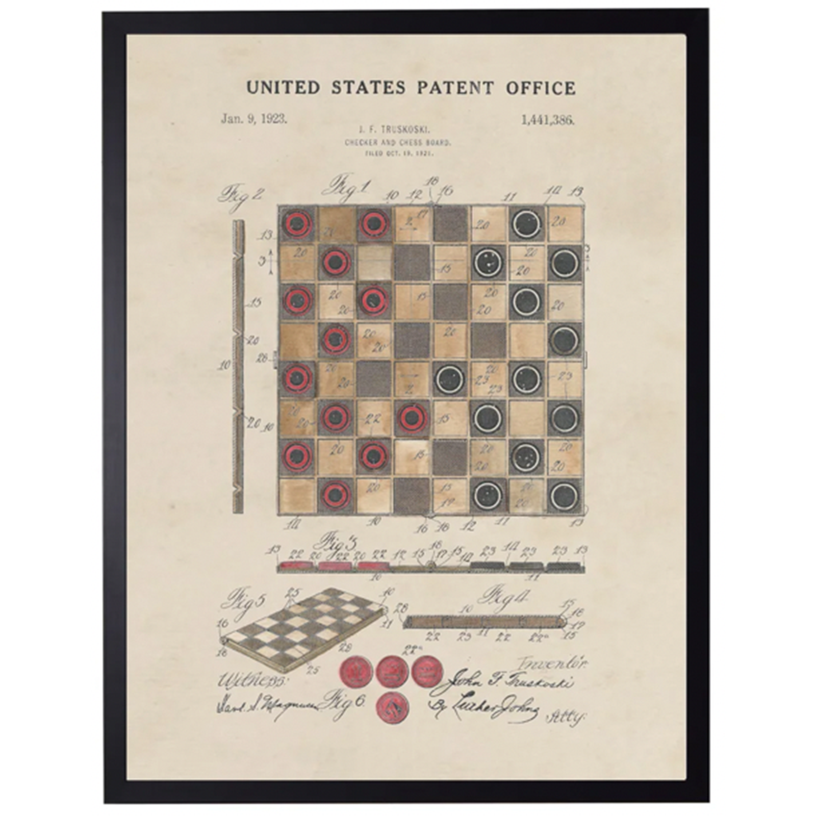 Watercolor Checkers Patent