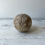 Carved Mango Wood Ball 4"