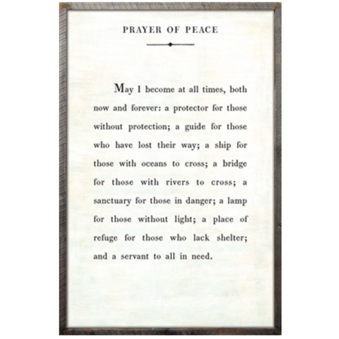 Prayer of Peace Book Print