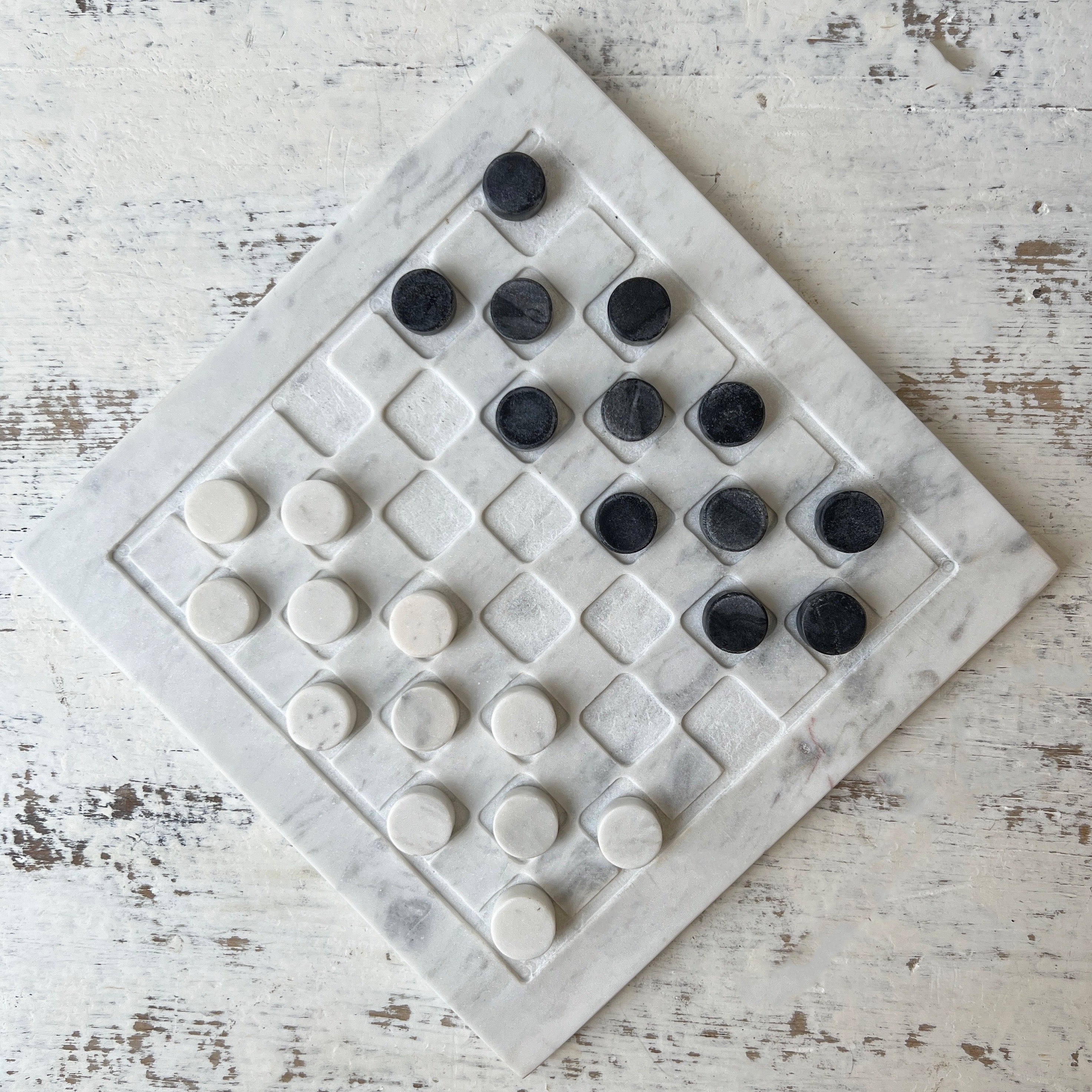 Stone Checker Pattern Marble Checkers – Trove Warehouse