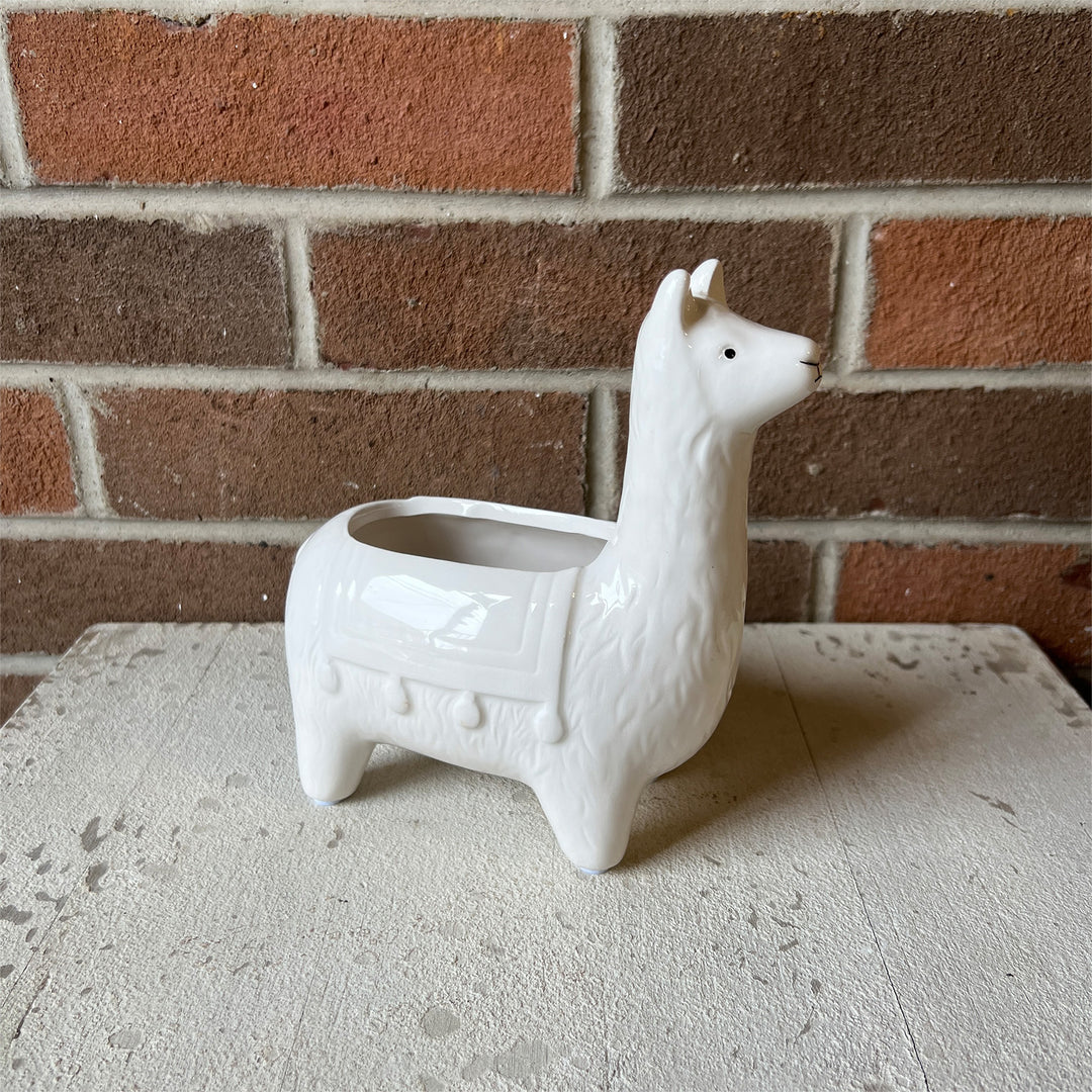 llama hanging planter Ceramic Llama Planter