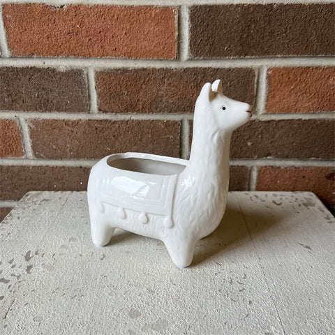 Ceramic Llama Planter