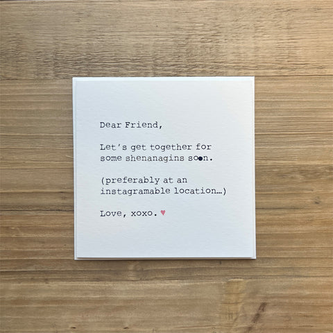 Shenanigins Greeting Card