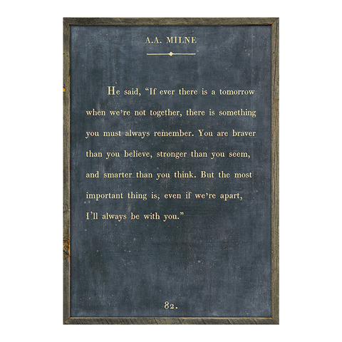 A. A. Milne Book Print