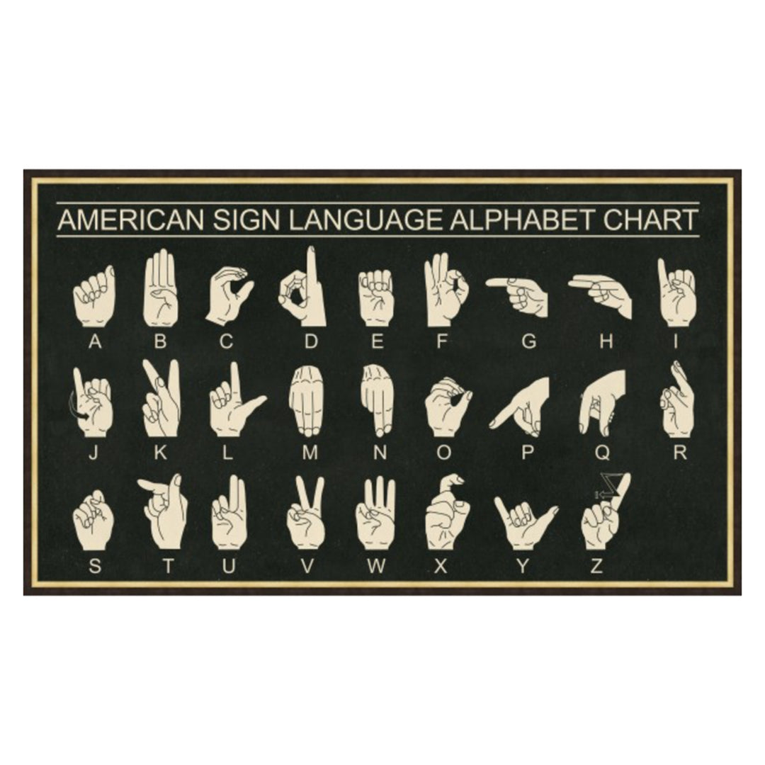 Asl Abc Chart ASL Alphabet American Sign Language ABC Reference Charts