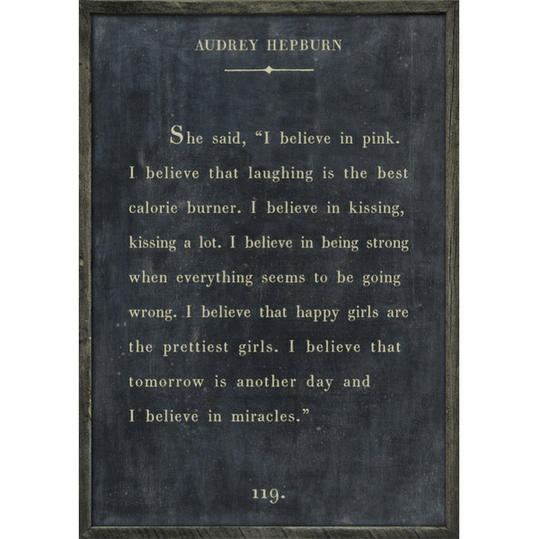 Audrey Hepburn Book Print - 25" x 35"