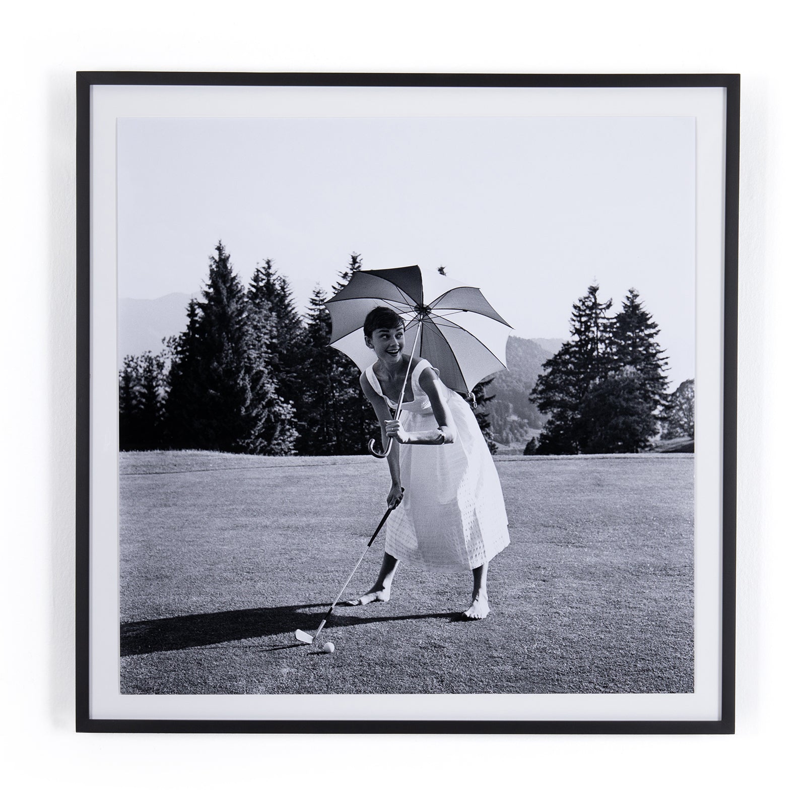 Golfing Hepburn - 30" x 30"