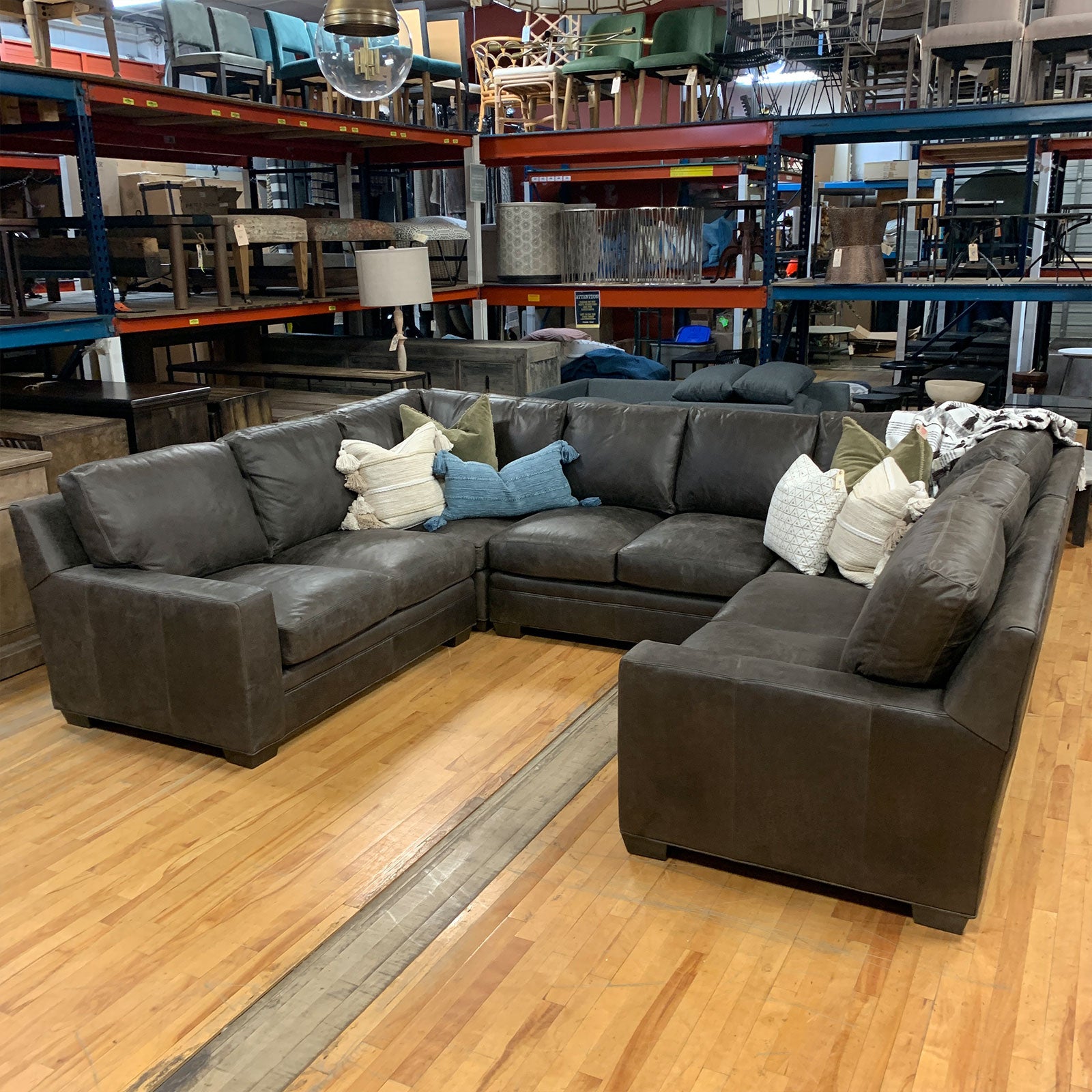 Hanley Leather Sectional