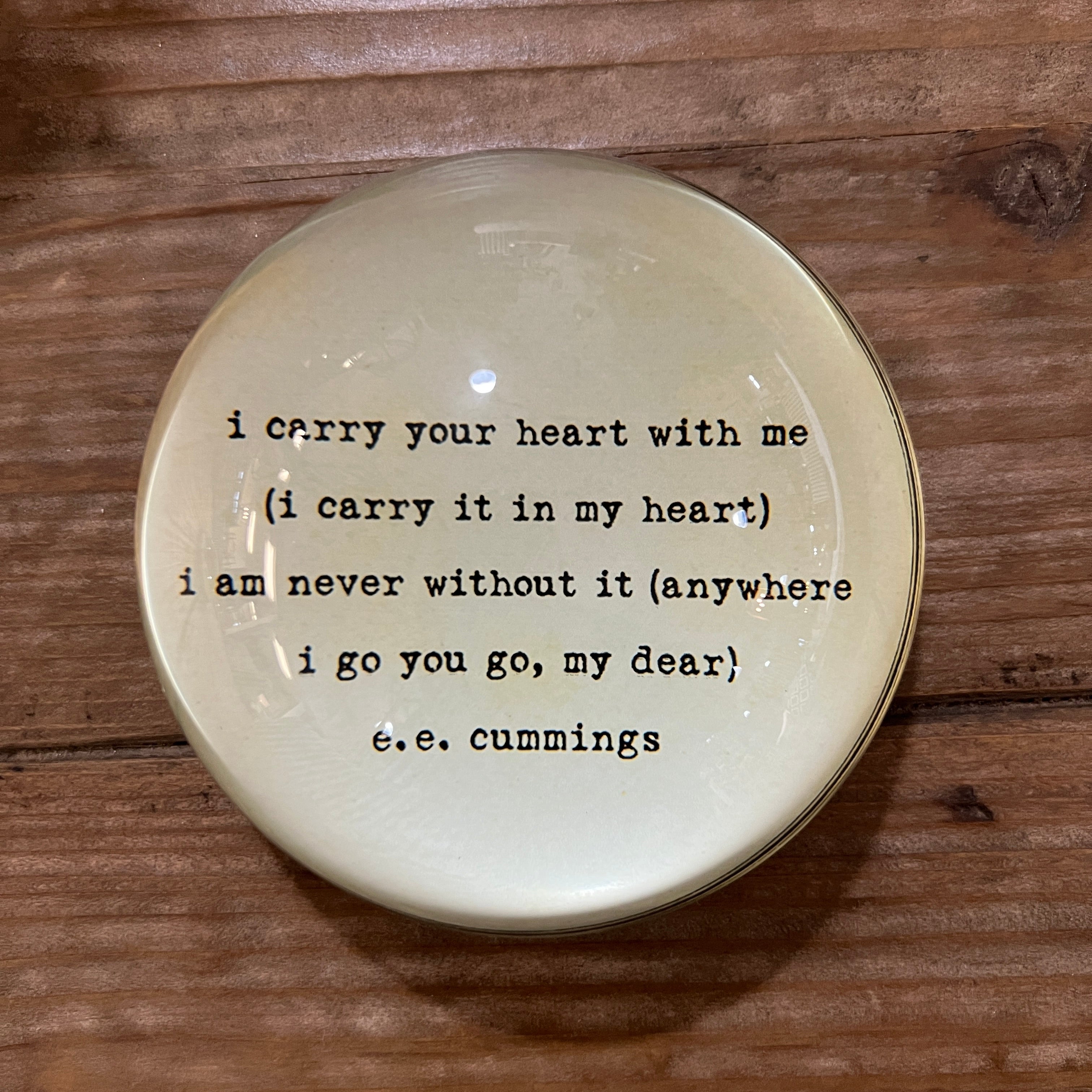 Paper Weight - I Carry Your Heart