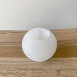 Selenite Candle Stand Sphere