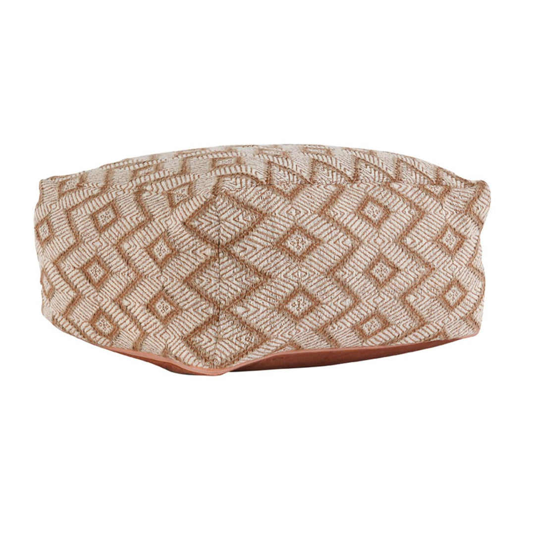 Terracotta/Ivory Pouf