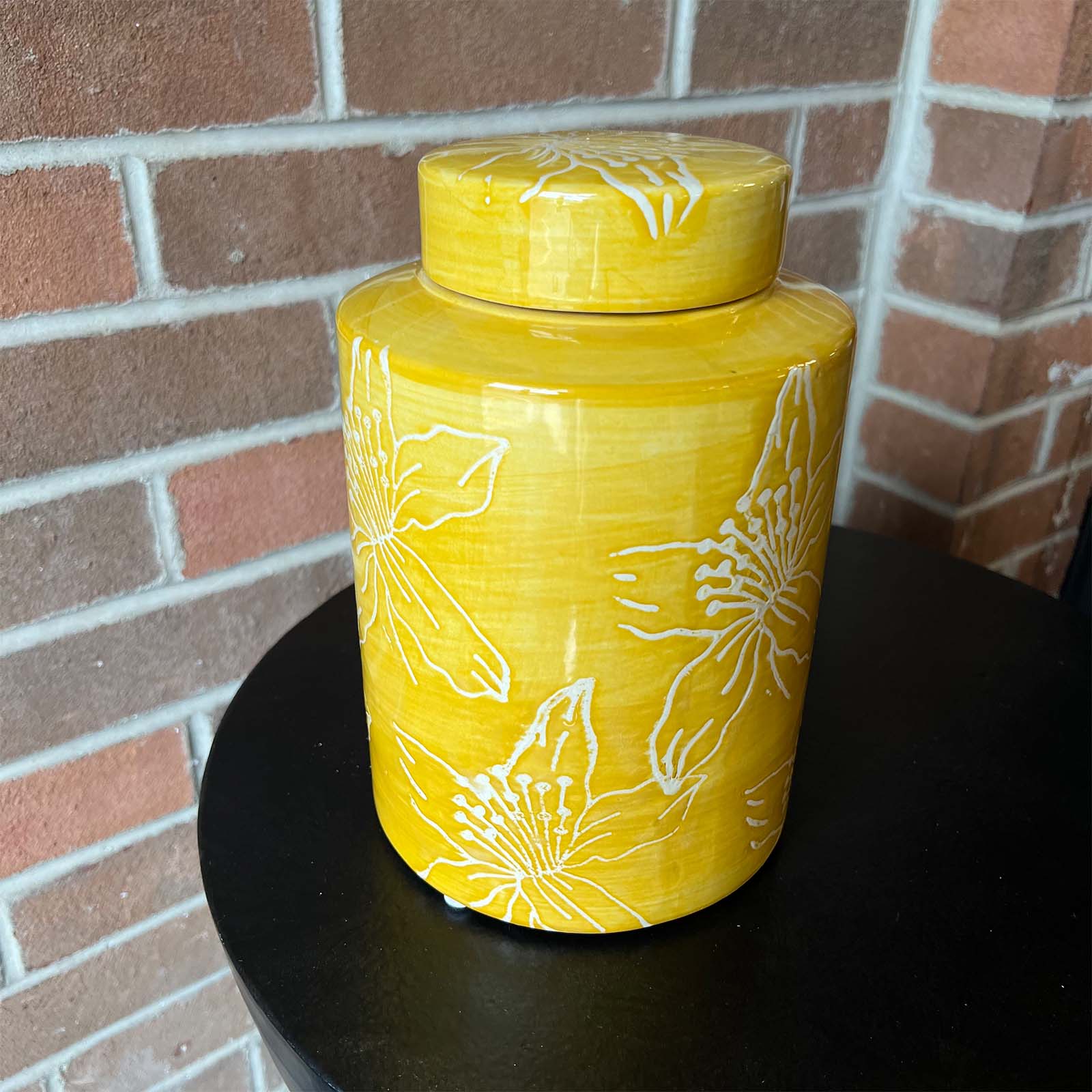 Yellow Tribal Jar