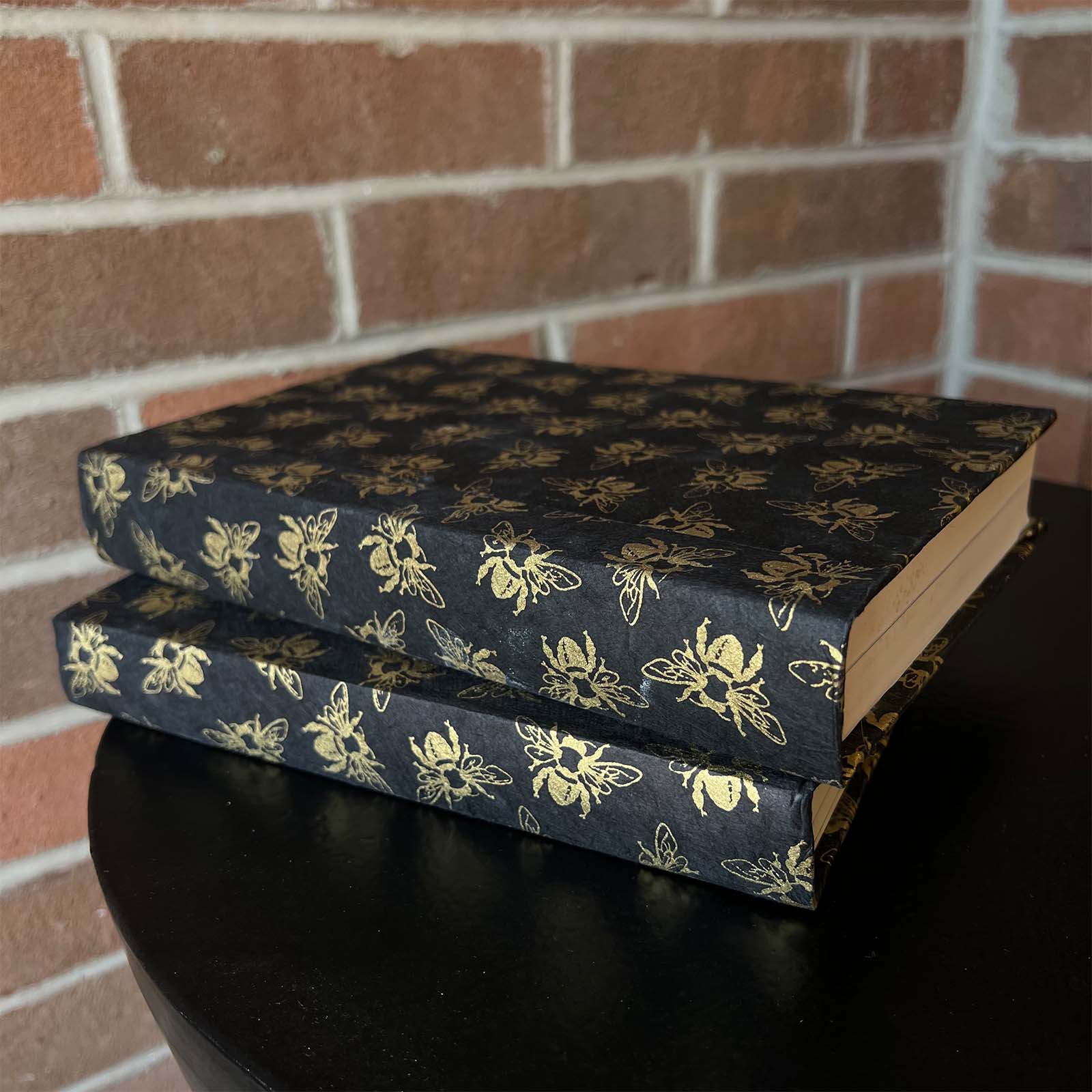 Book - Gold Bees on Black