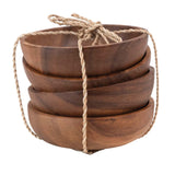 Acacia Round Wood Bowls