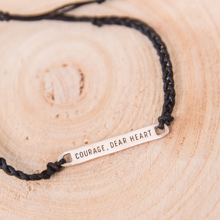 Braided Courage Bracelet- Black