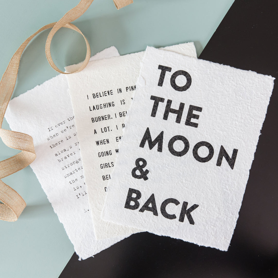 Pressed Paper Print- To the Moon and Back