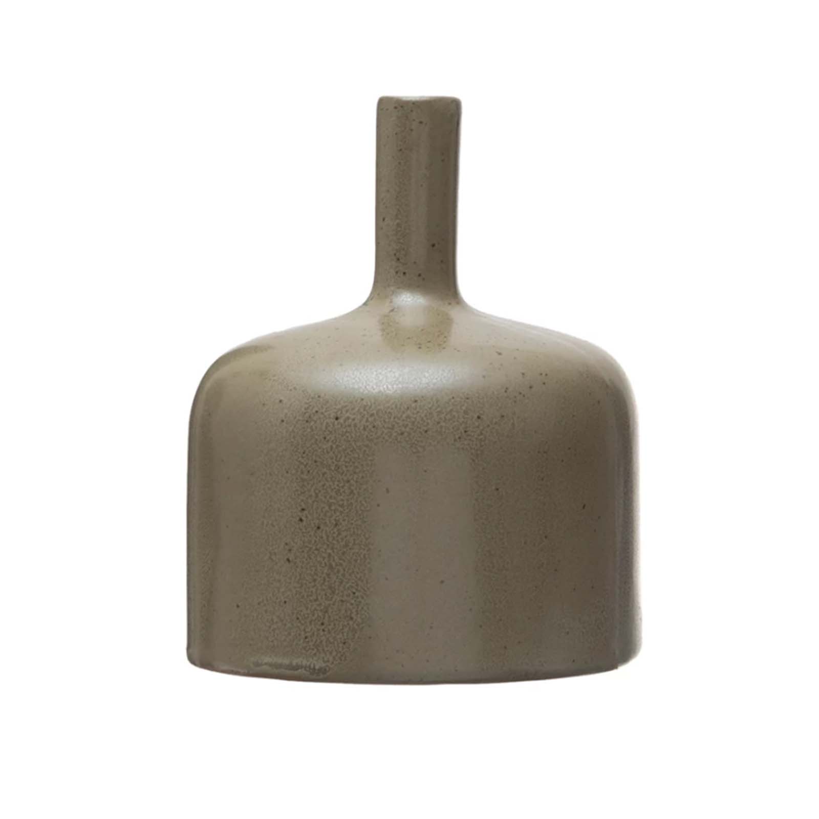 Stoneware Vase - Brown Glaze