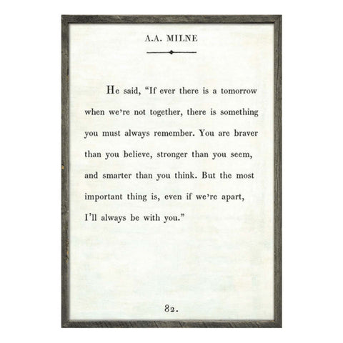 AA Milne Art Print